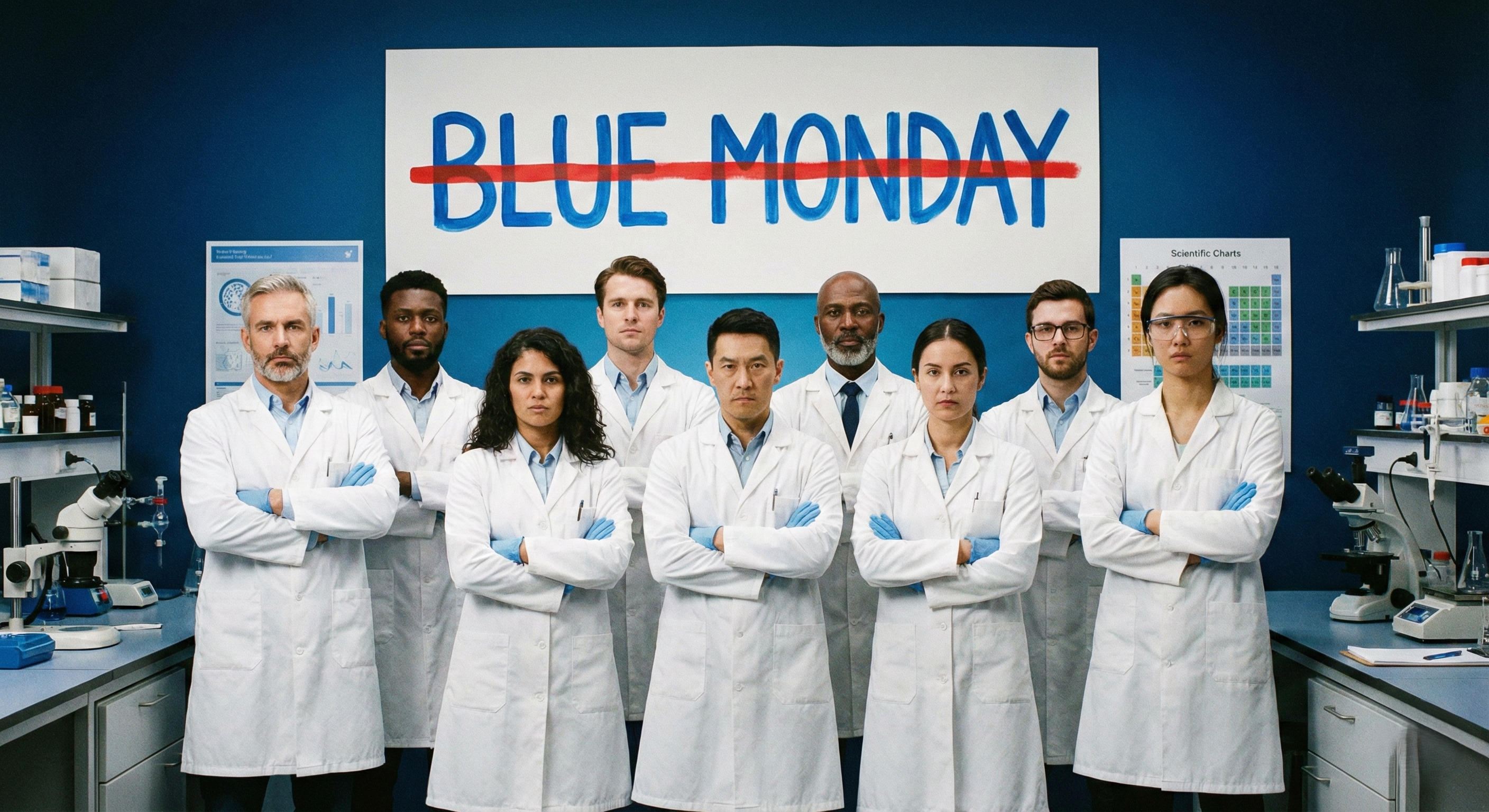 Científicos de brazos cruzados niegan que el Blue Monday tenga evidencia científica.